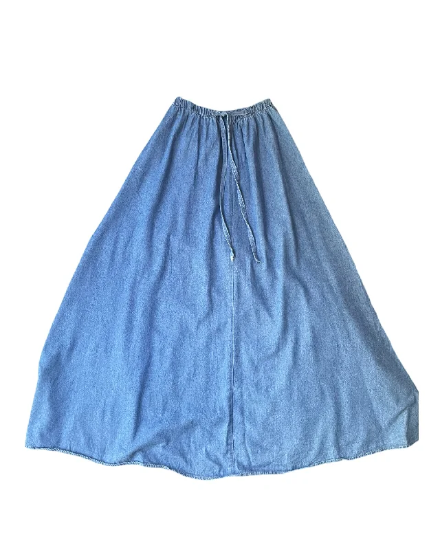 Button Down Denim Skirts for Casual -Vintage Y2K Denim Skirt