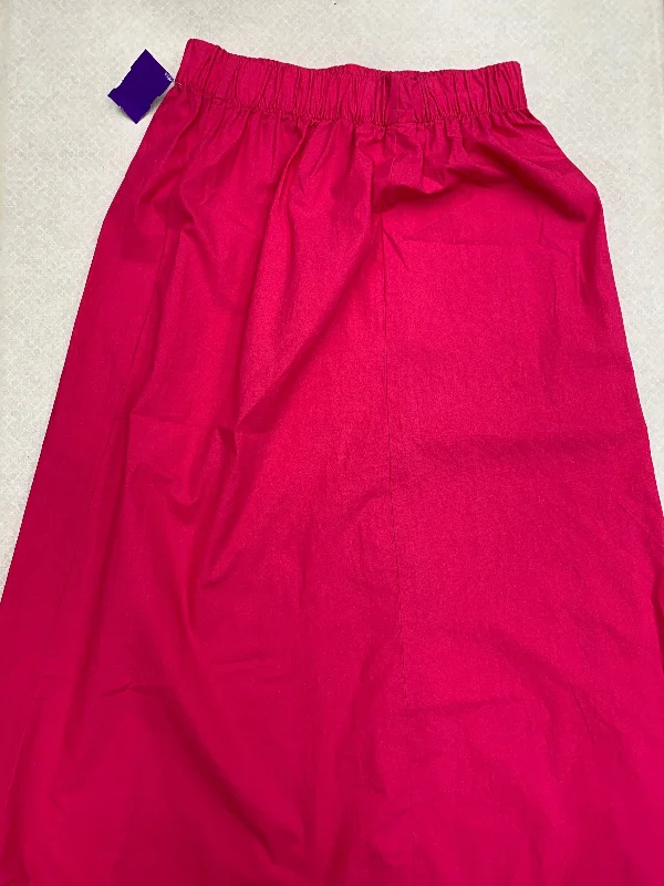 Designer maxi skirts for upscale bohemian flair -Skirt Midi By Clothes Mentor In Hot Pink, Size: S