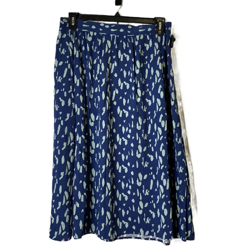 Wrap skirts for adjustable stylish fit -Skirt Midi By Nine West In Blue, Size: L