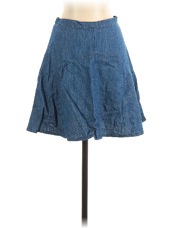 Zipper Denim Skirts for Modern -Denim Skirt