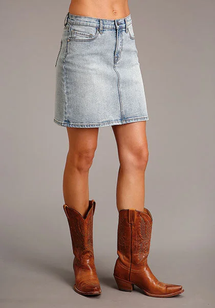 Non-Stretch Denim Skirts for Shape -Women's Stetson Denim Skirt #11-060-0202-0520