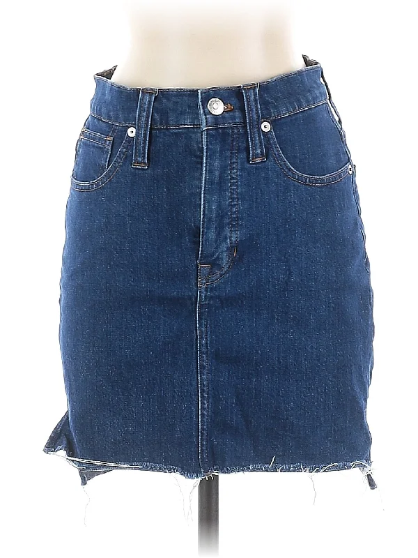 Embroidered Denim Skirts for Detail -Denim Skirt