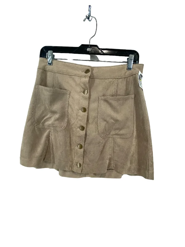 High-waisted skirts with button front detail -Skirt Mini & Short By Altard State In Tan, Size: S