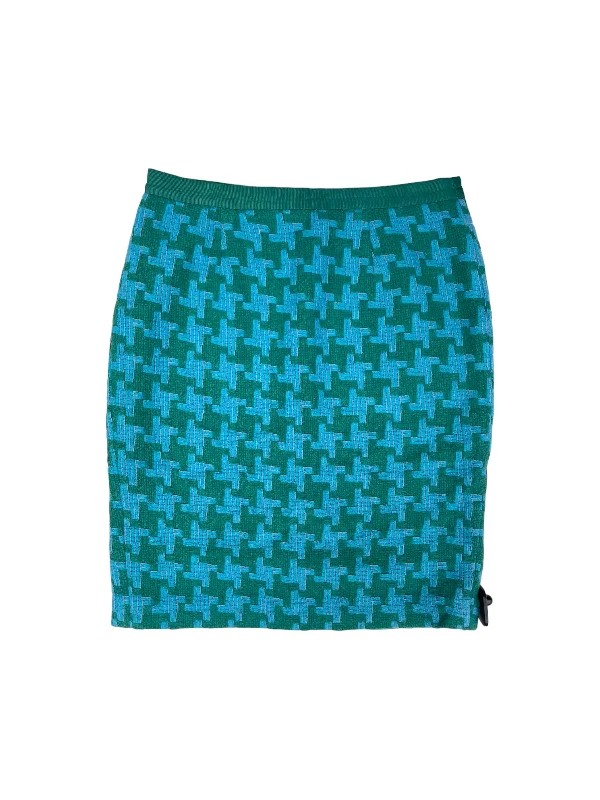 Durable denim skirts for rugged daily wear -Skirt Midi By Boden In Blue & Green, Size: 8