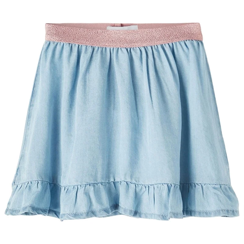 Denim Skirts for Father's Day -Name it Light Blue Denim Mia Wide Denim Skirt