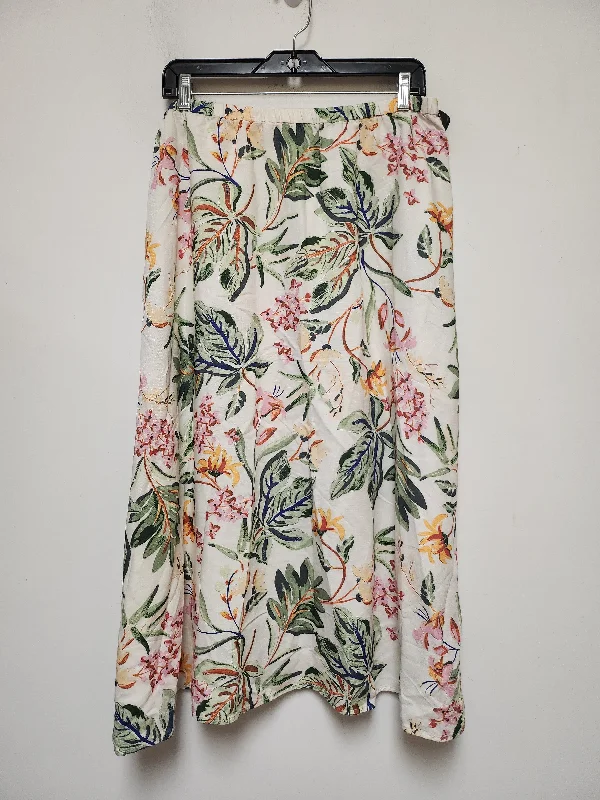 Affordable skirts with basic solid colors -Skirt Maxi By H&m In Tropical Print, Size: 10