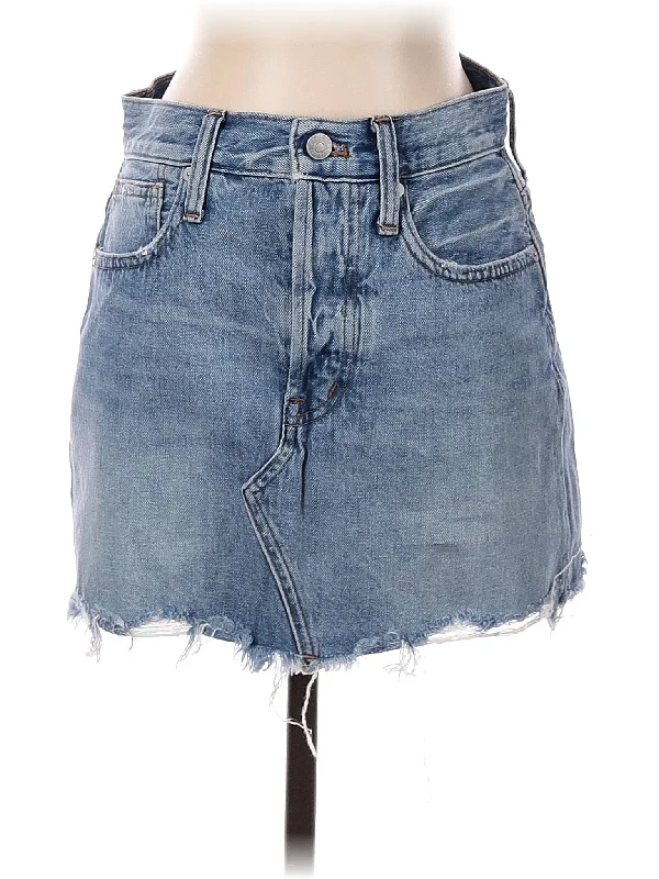 Low Waist Denim Skirts for Trendy -Denim Skirt