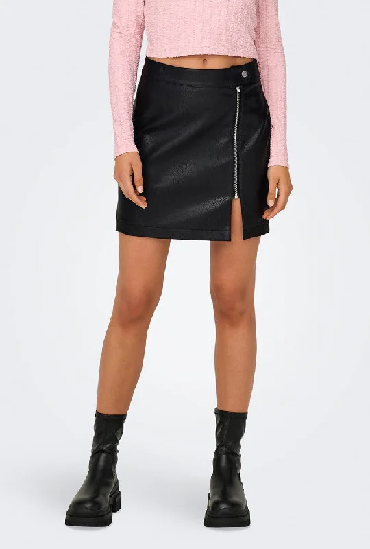 Lightweight skirts for warm season chic -ONLY MANILLA FAUX LEATHER SKIRT