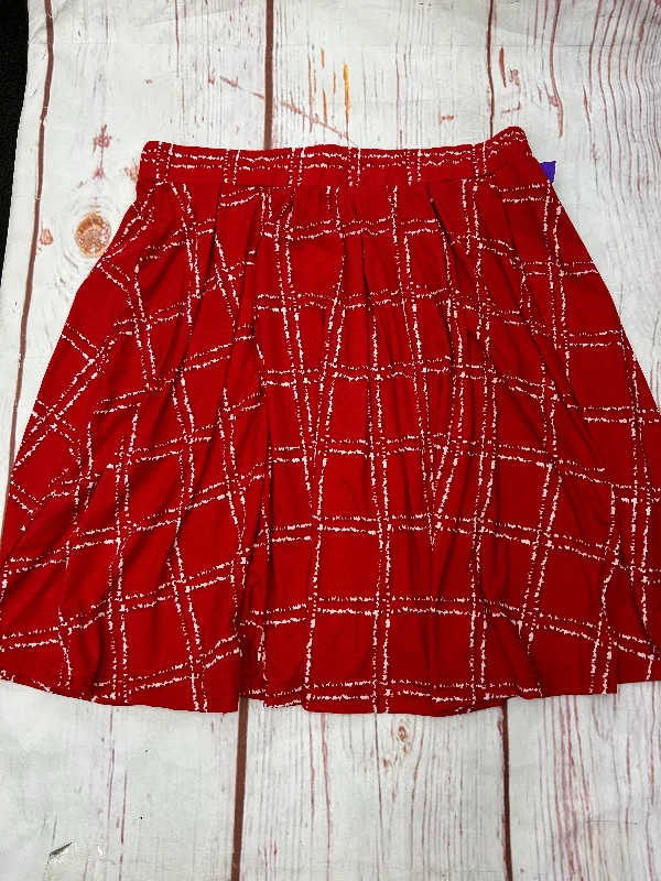 Cute denim skirts for youthful cool -Skirt Midi By Lularoe In Red, Size: Xl