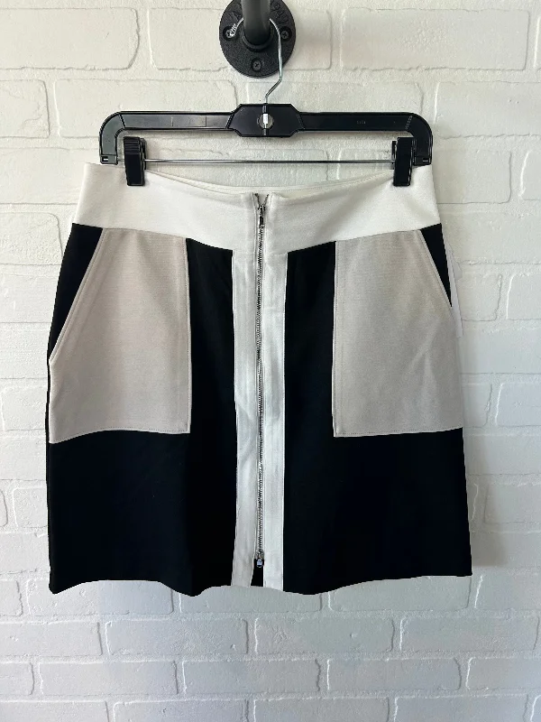 A-line mini skirts for fun flirty looks -Skirt Mini & Short By Inc In Black & White, Size: 6