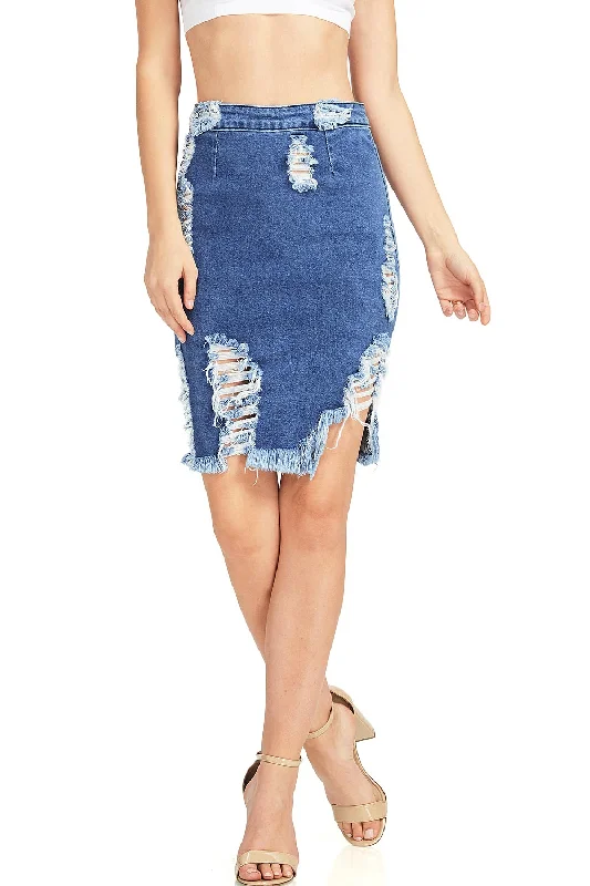 Denim Skirts for Office Wear -Modern Femme Denim Skirt