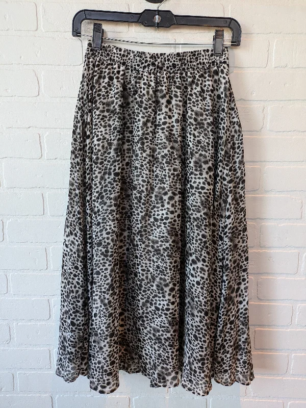 Ruffled maxi skirts for boho summer flair -Skirt Midi By A New Day In Black & White, Size: 0