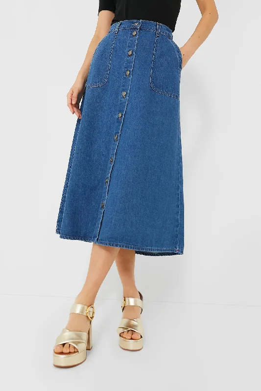 Denim Skirts for Shopping Days -Maritime Gerri Denim Skirt