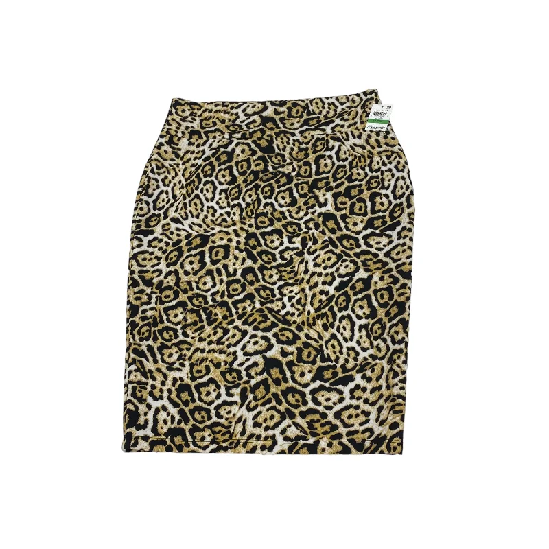 High-waisted skirts for slimming chic style -ANIMAL PRINT SKIRT MIDI by THALIA SODI Size:L