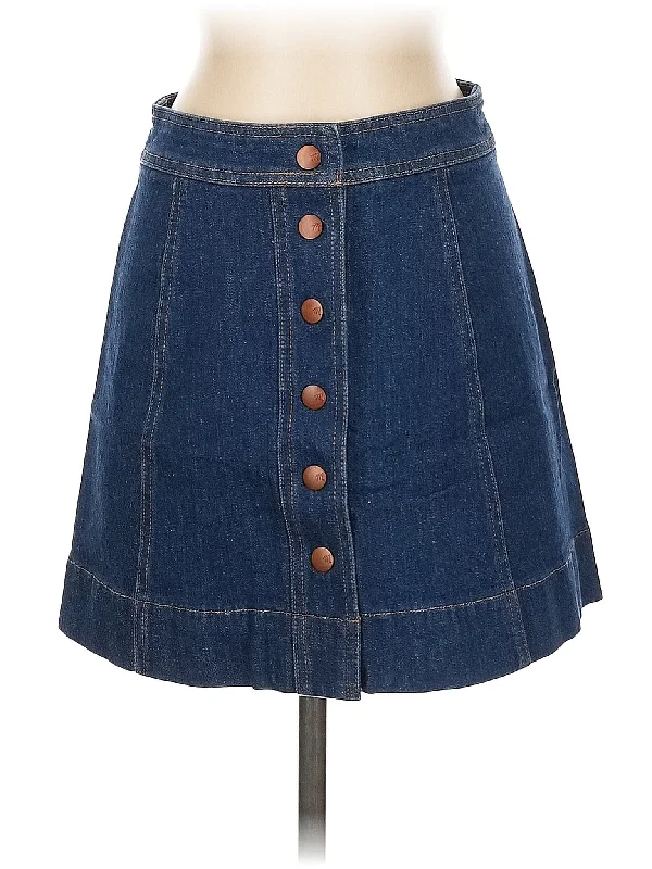 Green Denim Skirts for Nature -Denim Skirt