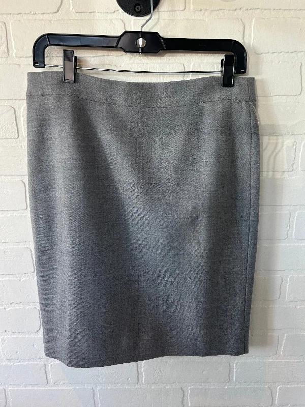 Soft linen skirts for gentle warm wear -Skirt Midi By J. Crew In Grey, Size: 8