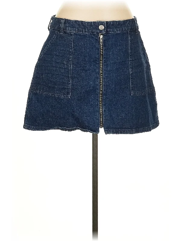 Button Down Denim Skirts for Casual -Denim Skirt