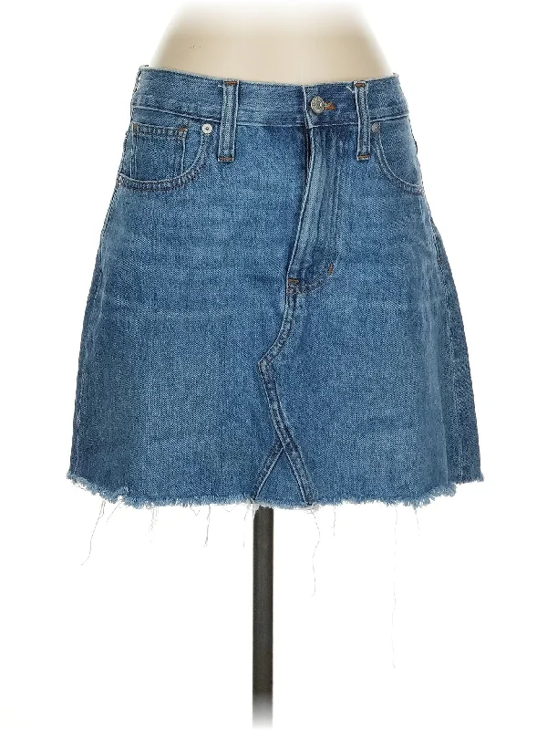 Purple Denim Skirts for Elegant -Denim Skirt