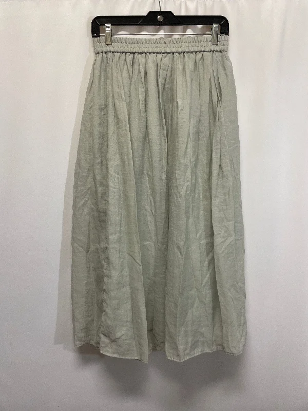 Luxury skirts with elegant silk sheen -Skirt Midi By H&m In Green, Size: S