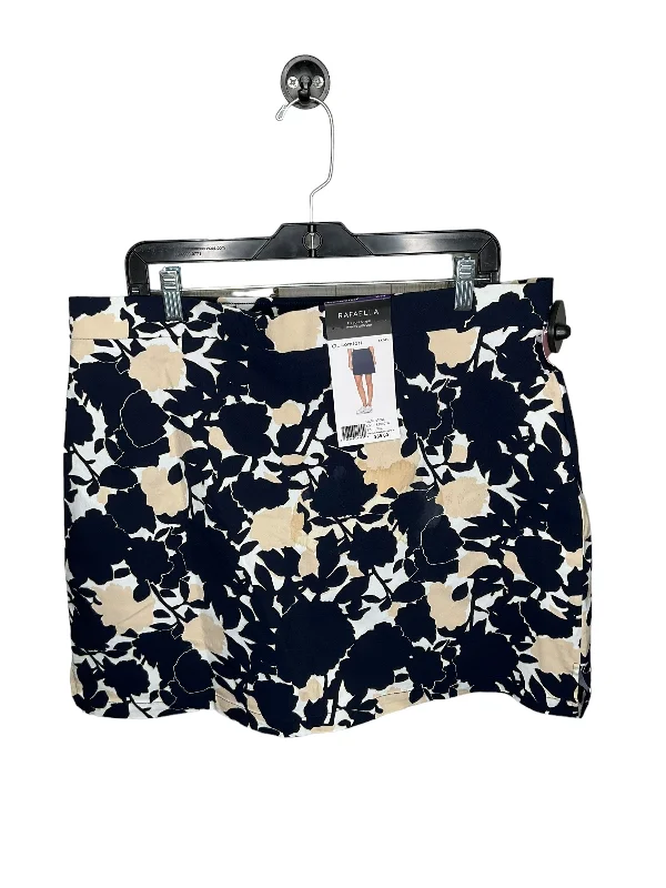 Patterned skirts with bold stripe accents -Skirt Mini & Short By Rafaella In Floral Print, Size: 16