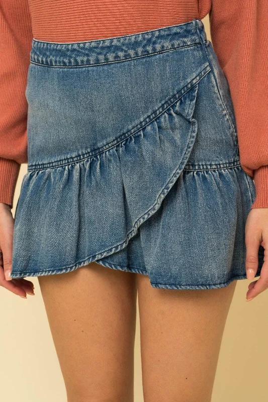 Denim Skirts for Graduation Ceremonies -FINAL SALE Trista Denim Skirt