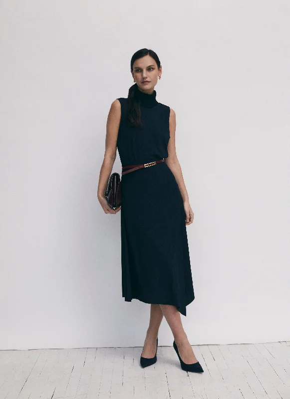 Designer skirts with premium fabric finish -Matte jersey asymetric skirt