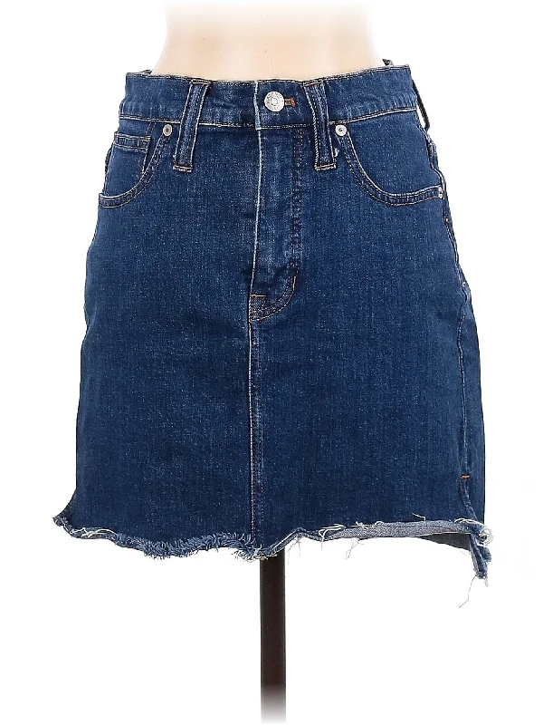 Denim Skirts without Pockets for Sleek -Denim Skirt