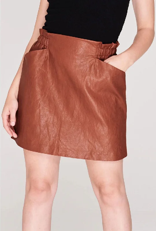 Affordable skirts with trendy slit details -ONLY DARLING FAUX LEATHER SKIRT