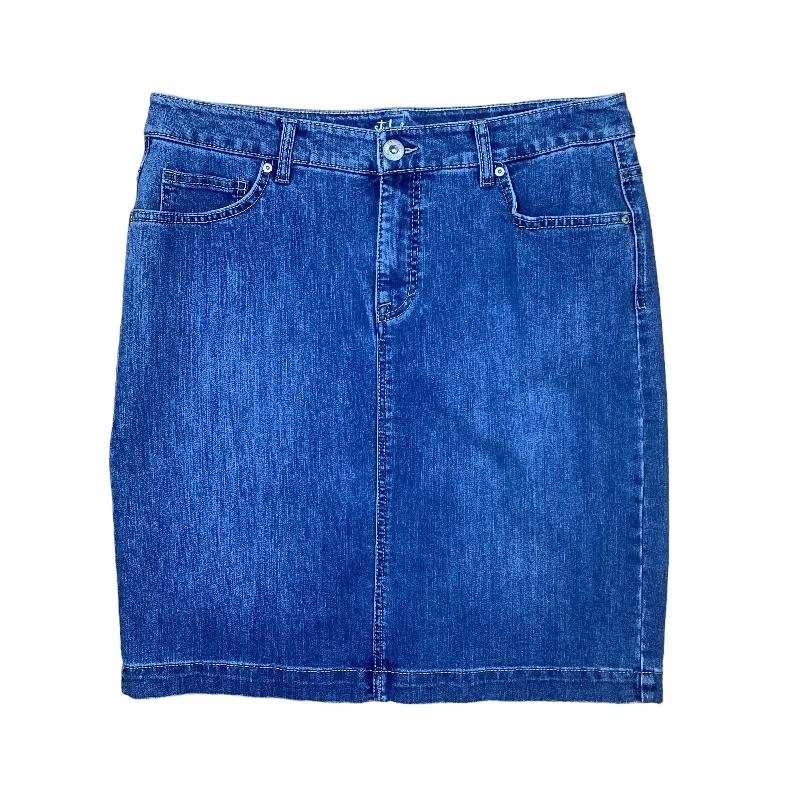 Denim Skirts for Wedding Guests -Blue Denim Skirt Mini & Short Style And Company, Size 12