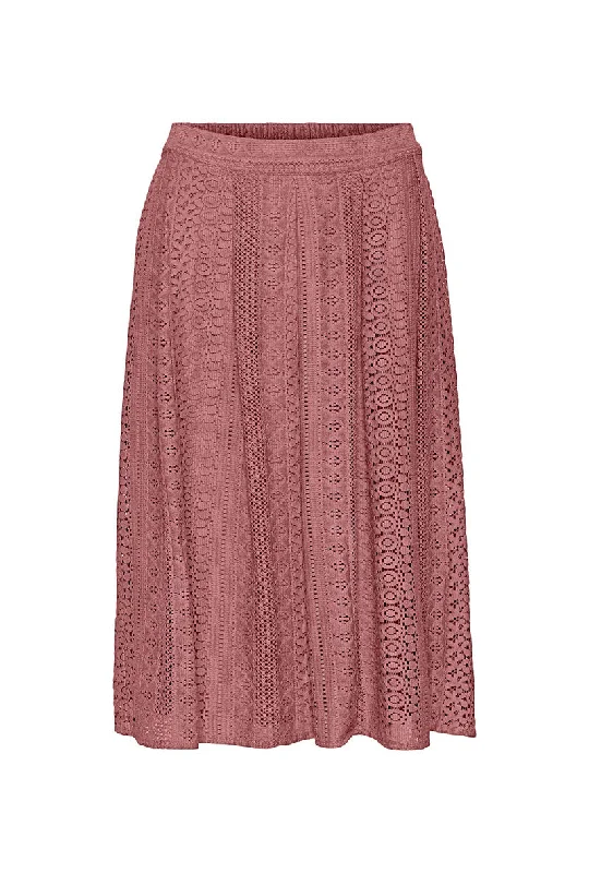 Designer skirts for luxury fashion flair -VERO MODA HONEY LACE HW CALF SKIRT