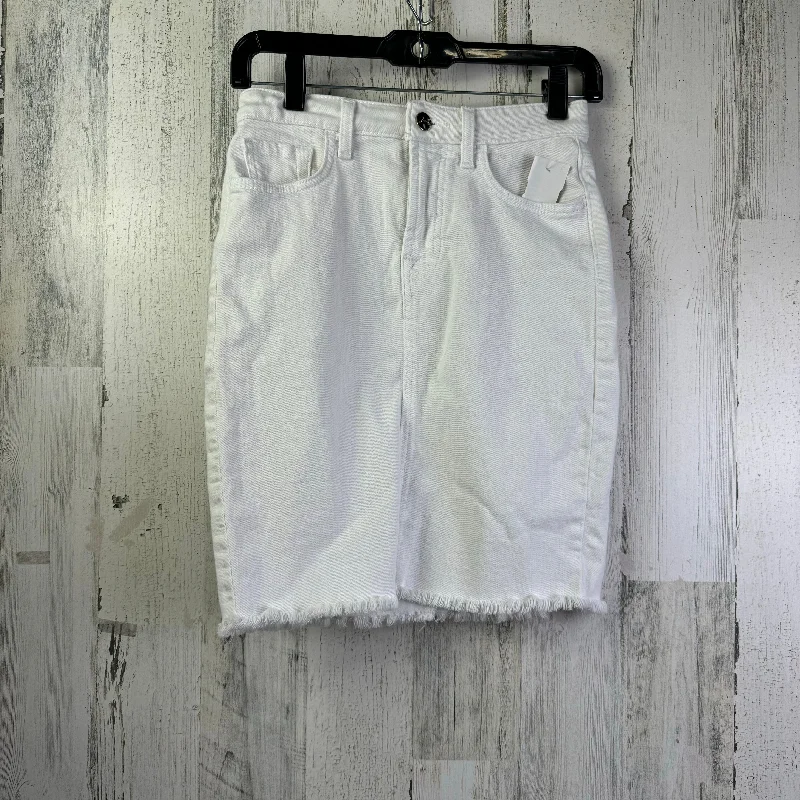 Denim Skirts for Wedding Guests -White Denim Skirt Mini & Short Clothes Mentor, Size 0