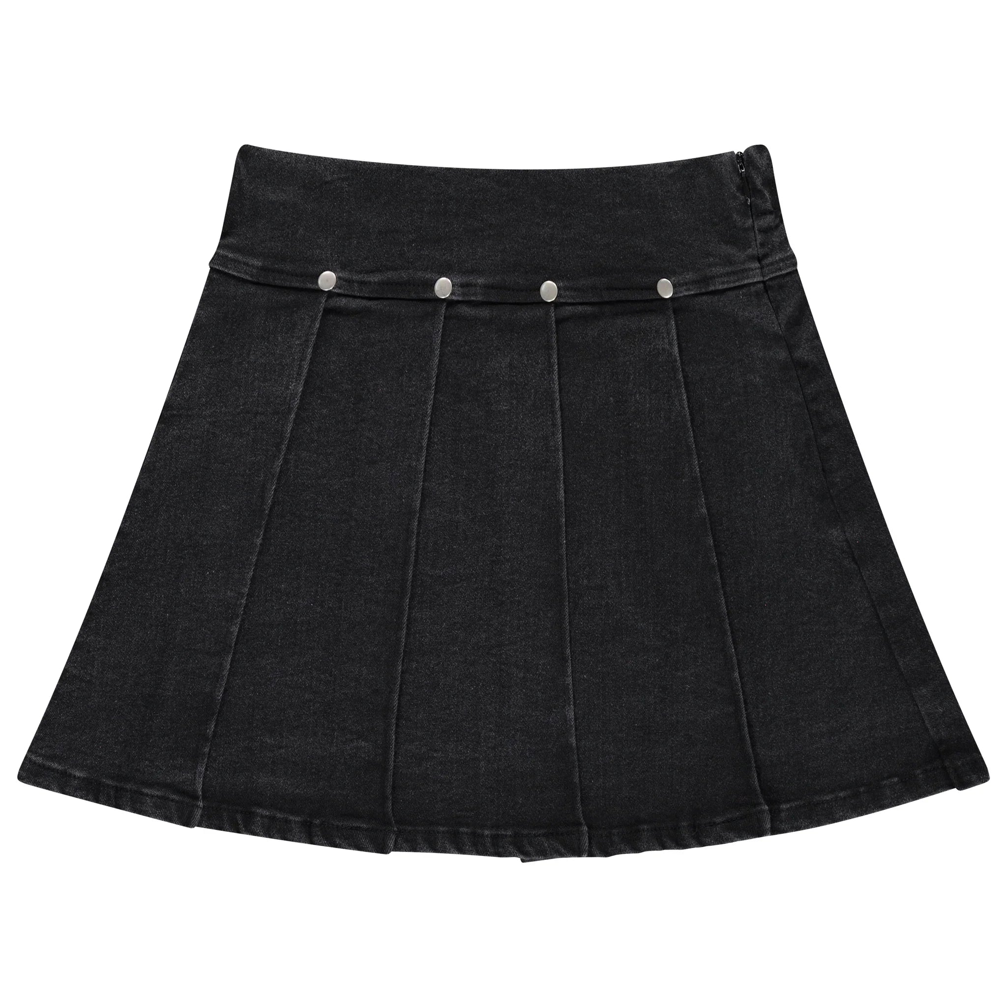 Blue Denim Skirts for Classic -Pleated Denim Skirt