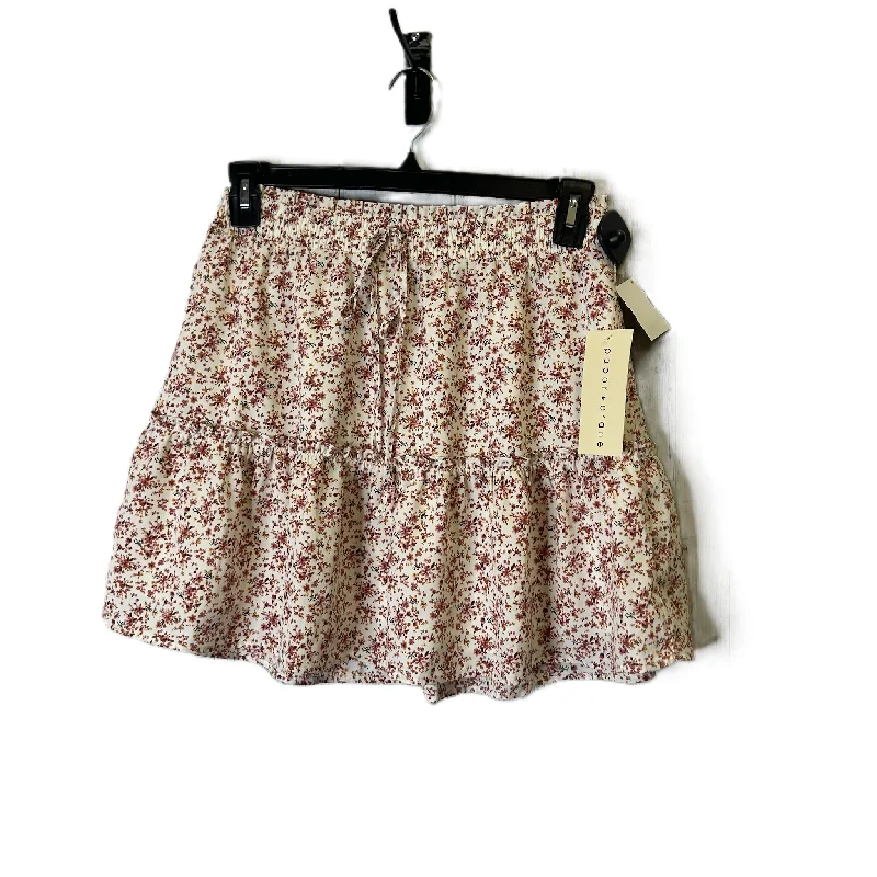 Trendy skirts with bold plaid patterns -Cream & Red Skirt Mini & Short By Paper Crane, Size: L