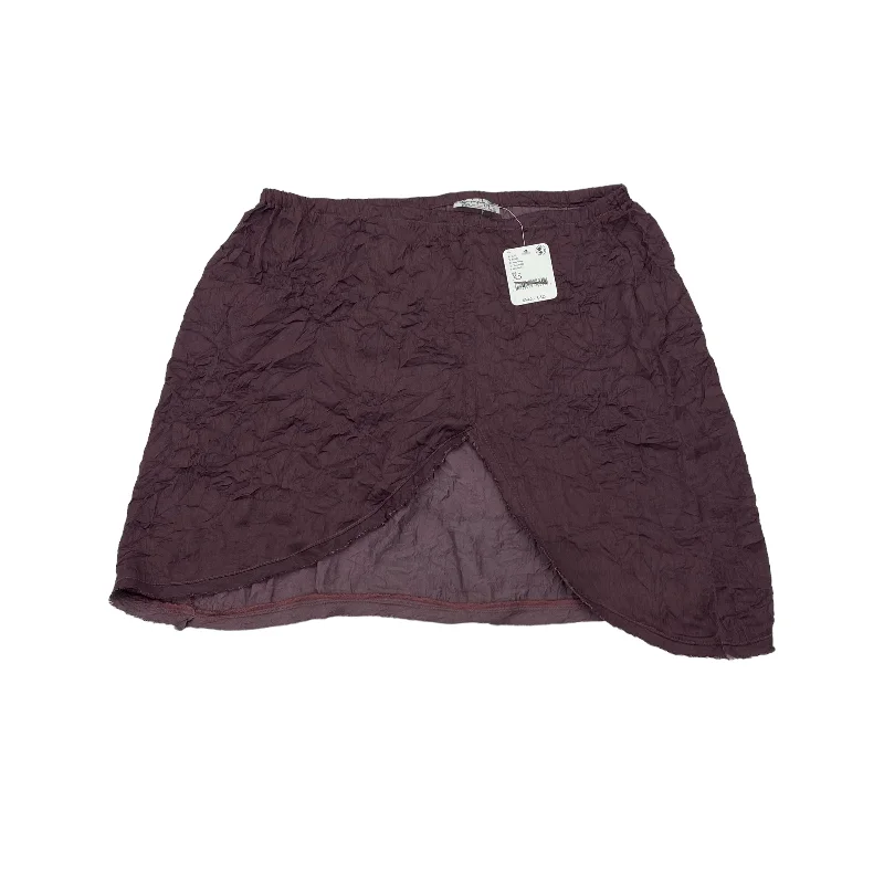 Durable denim skirts for rugged daily wear -PURPLE SKIRT MINI & SHORT by FREE PEOPLE Size:XS