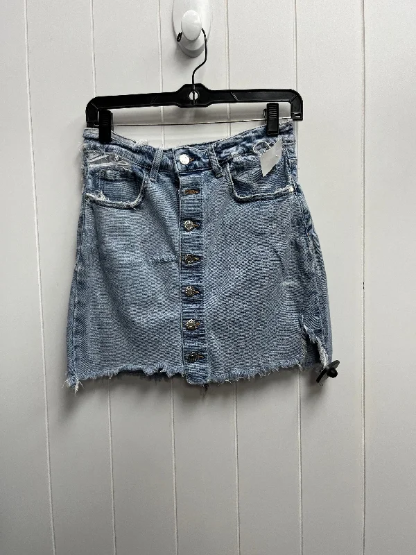 Flowy Denim Skirts for Graceful -Blue Denim Skirt Mini & Short Guess, Size L